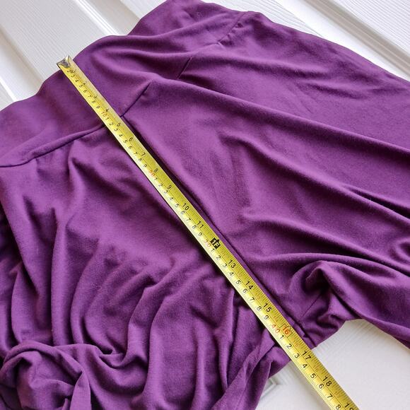 Callie Curvy Eggplant Purple Palazzo Pants 2X high-rise soft comfy elastic-free - Picture 9 of 14